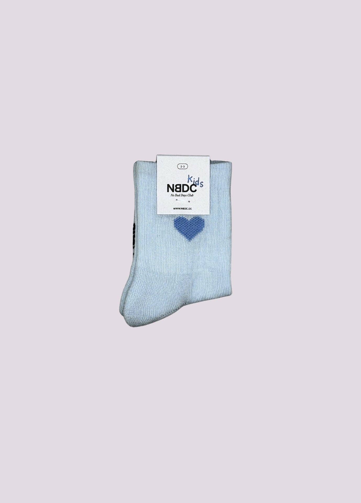 Herz Socken in Hellblau für Babys und Kinder von NBDC – Nohna