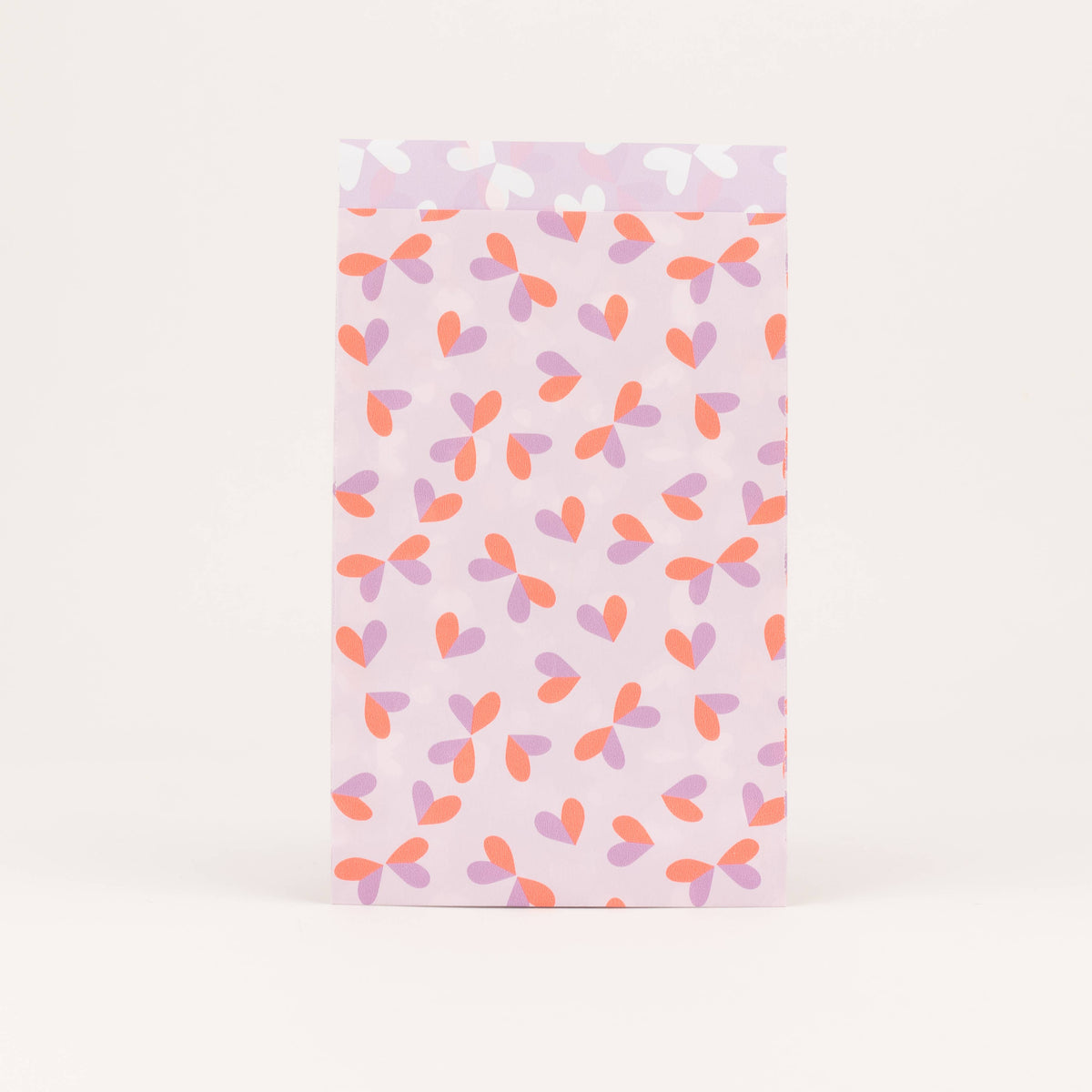 Flachbeutel Butterfly Hearts Mini in Flieder von Liebevoll verpackt – Detailansicht, Nohna