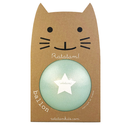 Glitzerball 22 cm von Ratatam in Mint – Verpackung - Nohna