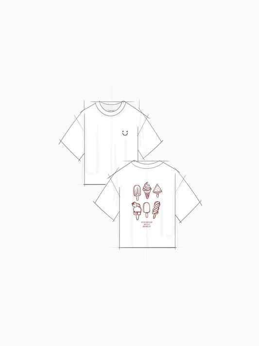 Icecream Shirt Baby & Kids in Burgundy mit Backprint – Nohna