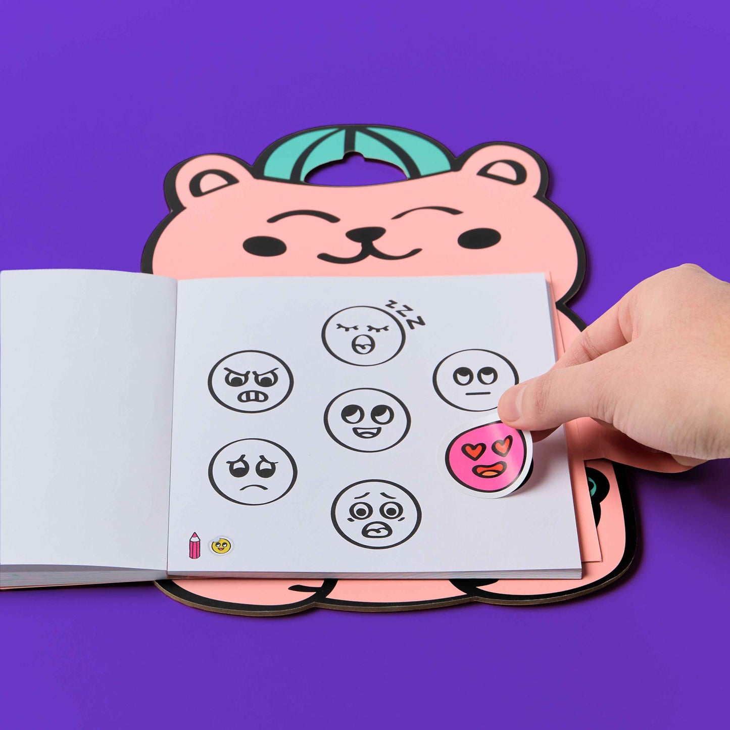 Montessori Stickerbuch Emotionen von OMY für Kinder ab 3 Jahren – malen - Nohna