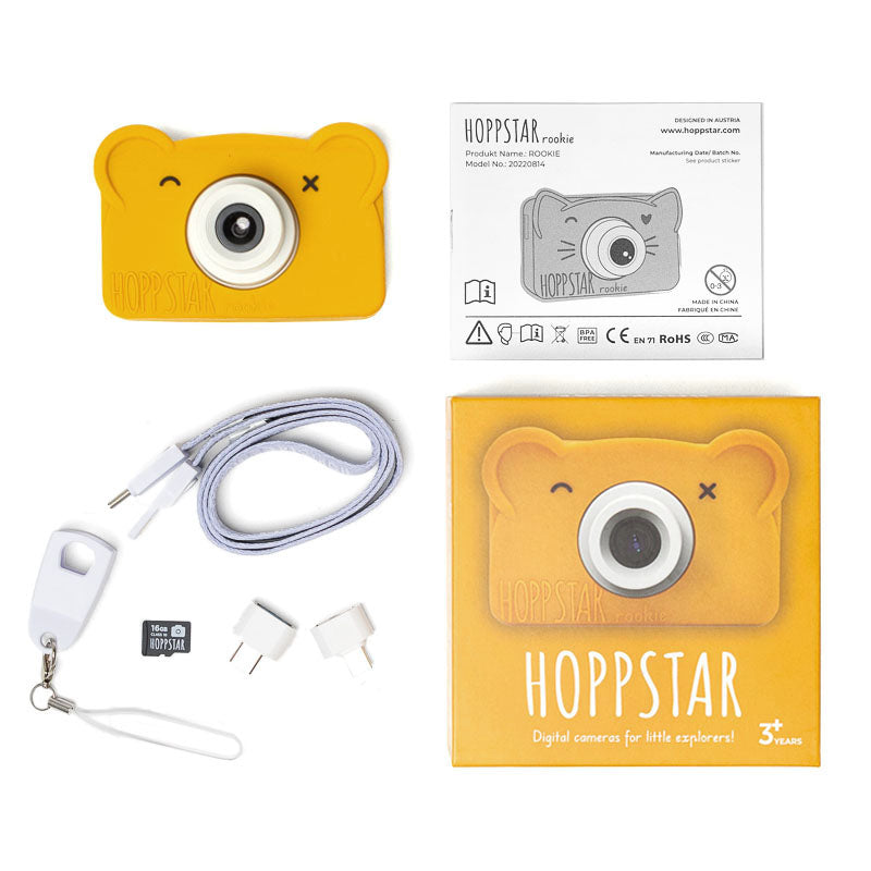 Kinderkamera Hoppstar Rookie in Honey – Lieferumfang, Nohna