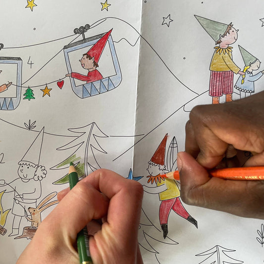 Ausmal-Adventskalender Wichtel DIN A1 von HannahsFirlefanz – Detailansicht - Nohna