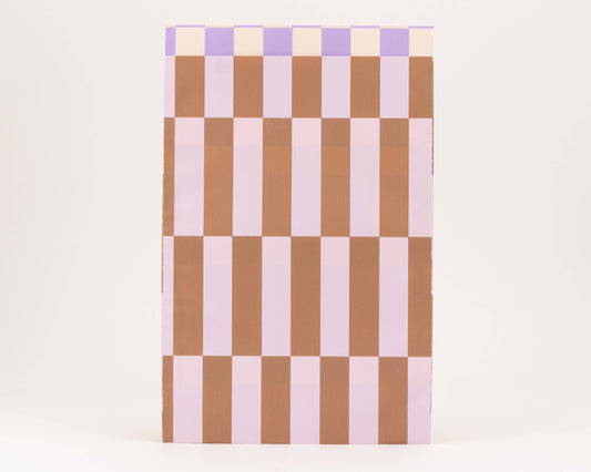 Flachbeutel Bold Stripes Groß Zimt Rosa von Liebevoll verpackt – Detailansicht, Nohna