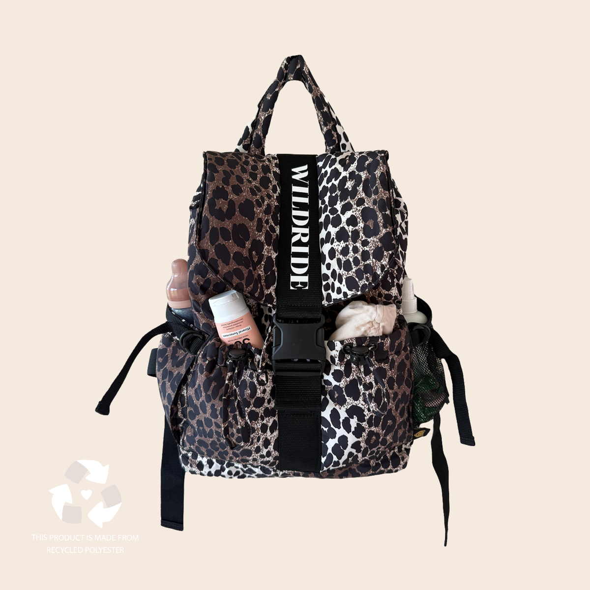 Rucksack Erwachsene Savannah von Wildride aus recyceltem Material – Frontansicht - Nohna