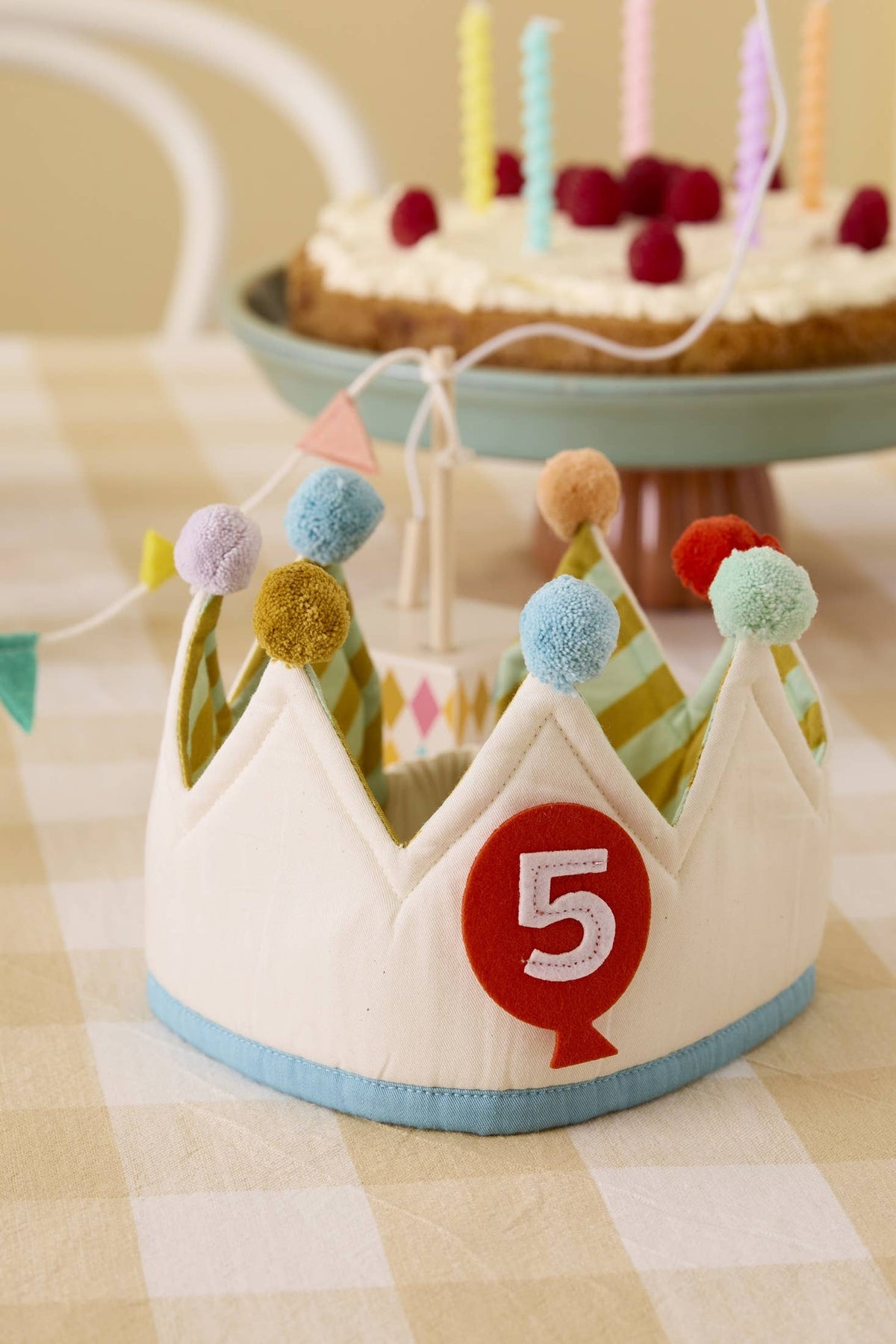 Wiederverwendbare Geburtstagskrone von Kids Concept mit Zahlen 1–10 – Geburtstagstisch Kuchen - Nohna