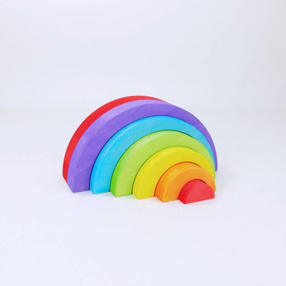 Holz Regenbogen Klein mit 6 Bögen von Bajo – Bunt - versetzt, Nohna