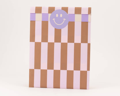 Flachbeutel Bold Stripes Groß Zimt Rosa von Liebevoll verpackt – Nohna