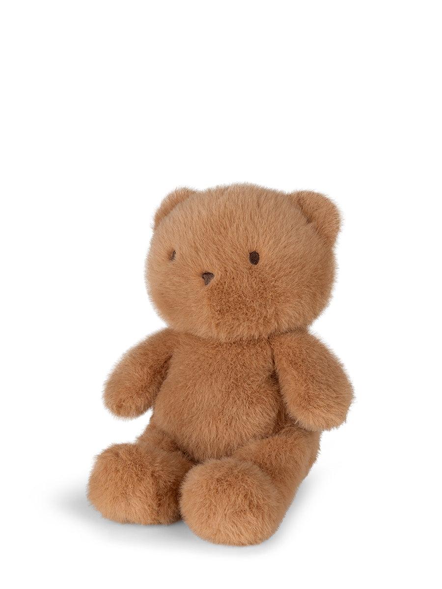 Kuscheltier Bobo Bär in Braun von Bon Ton Toys – 23 cm, recycelter Plüsch, Seitenansicht - Nohna