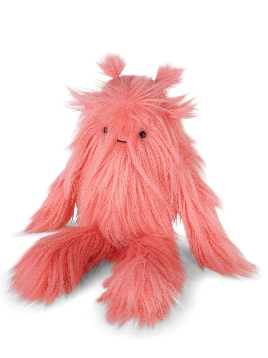 Kuscheltier Tutti in Bubblegum Pink von Bon Ton Toys – 40 cm, recycelter Plüsch, Frontansicht - Nohna