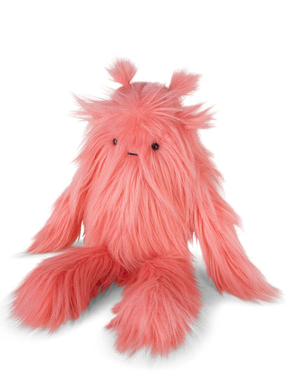 Kuscheltier Tutti in Bubblegum Pink von Bon Ton Toys – 40 cm, recycelter Plüsch, Frontansicht - Nohna