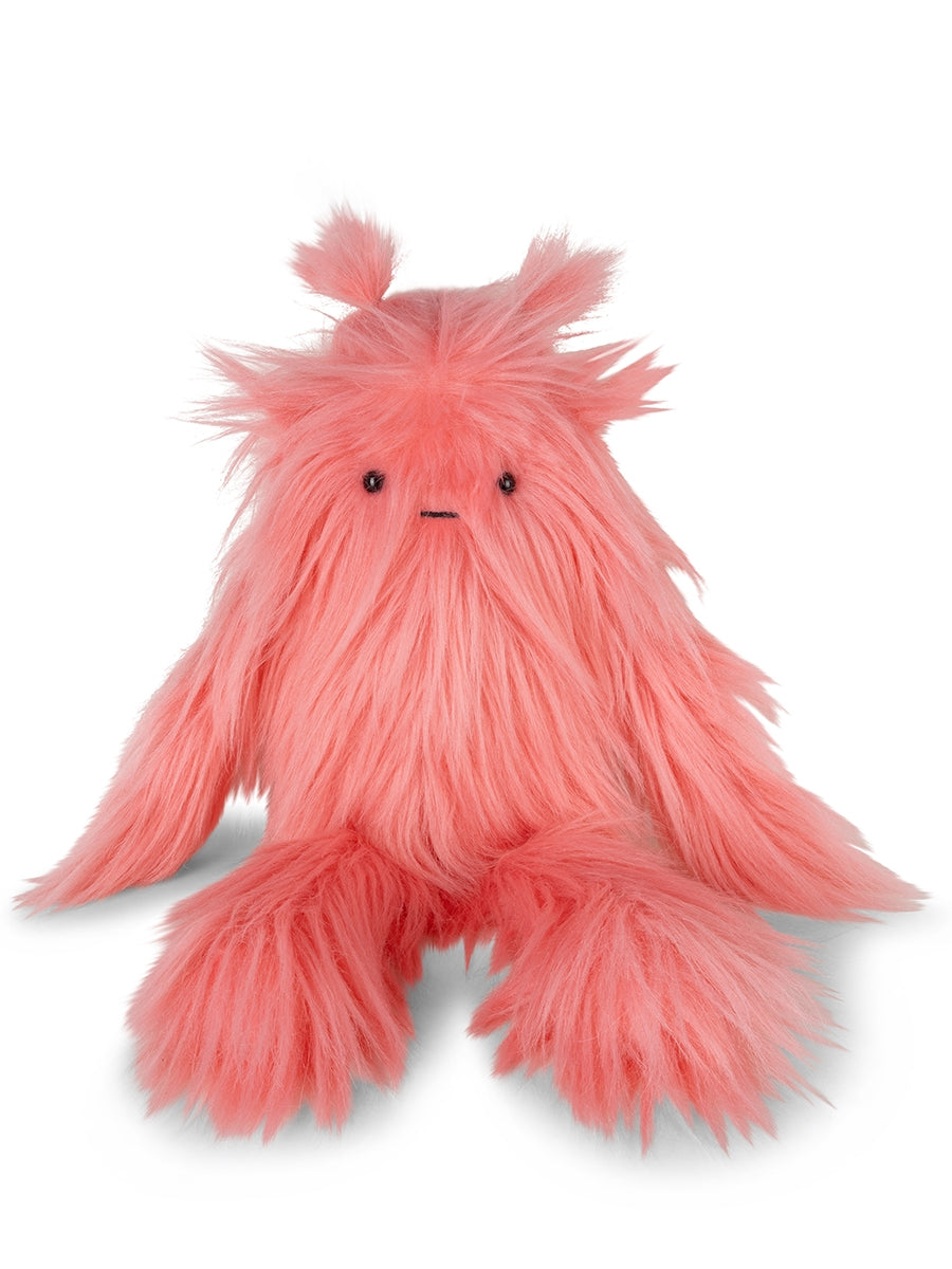 Kuscheltier Tutti in Bubblegum Pink von Bon Ton Toys – 40 cm, recycelter Plüsch, von vorne, Nohna