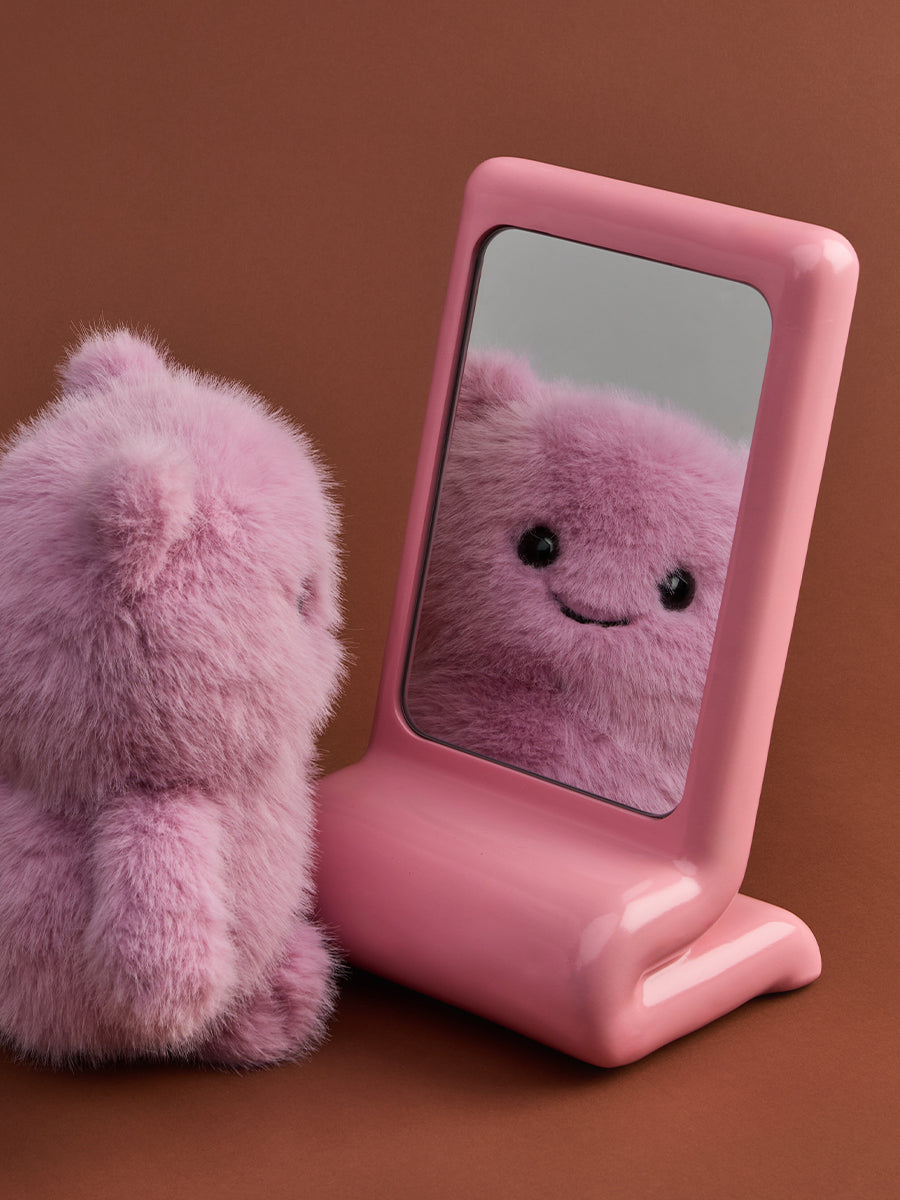 Kuscheltier Glimpy in Lila von Bon Ton Toys – 25 cm, recycelter Plüsch, Spiegel, Nohna