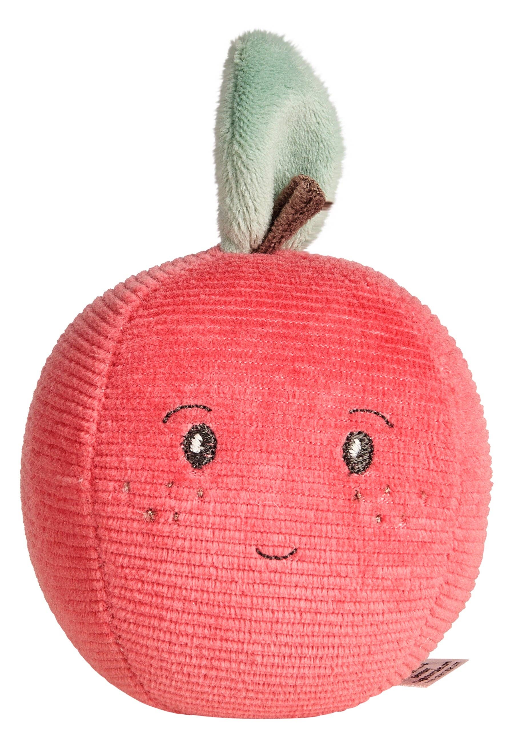 Kuscheltier Apfel in Rot/Grün von Sterntaler – 9 cm - Frontansicht - Nohna 