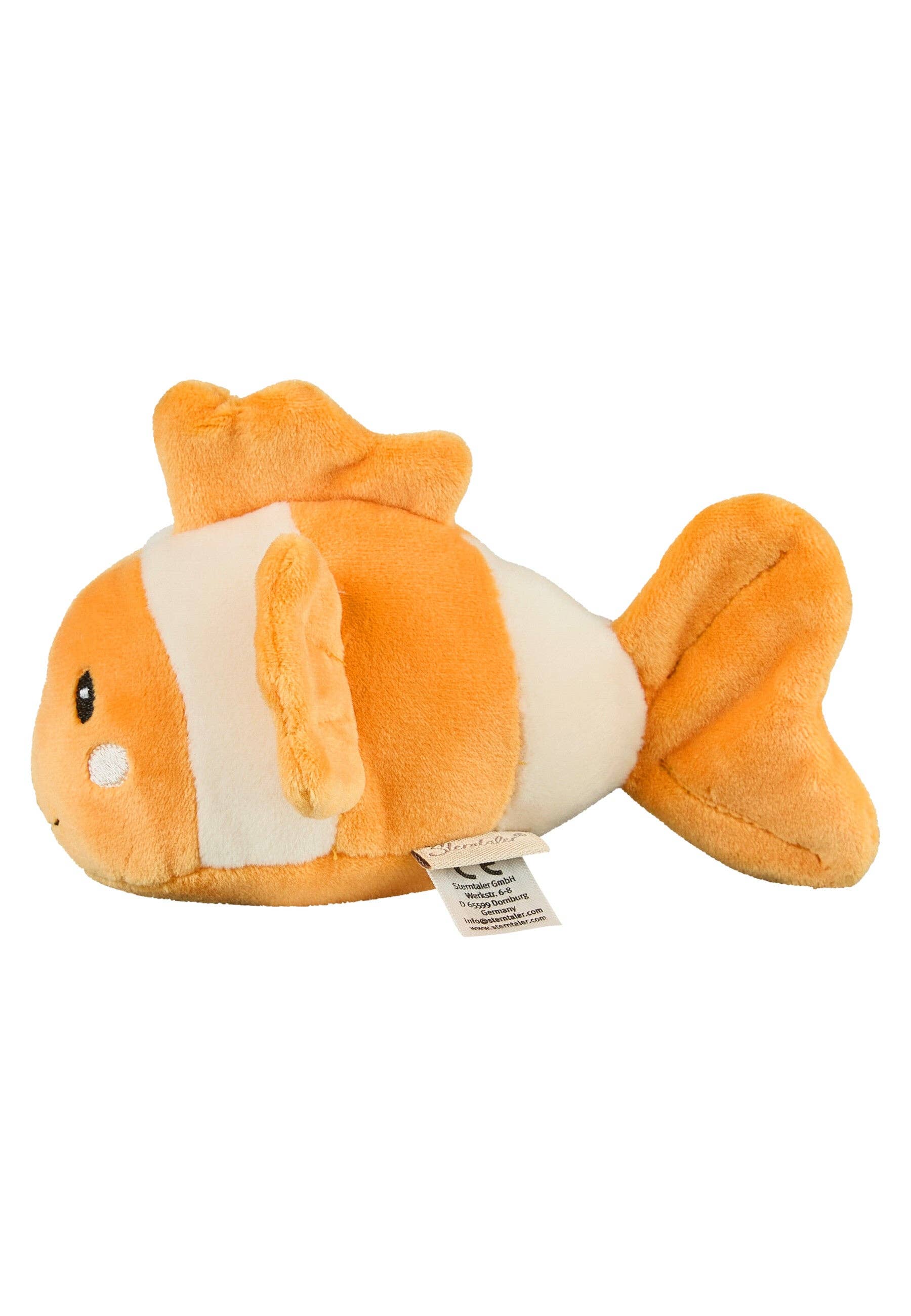 Kuscheltier Clownfisch in Orange/Weiß von Sterntaler – Seitenansicht - Nohna