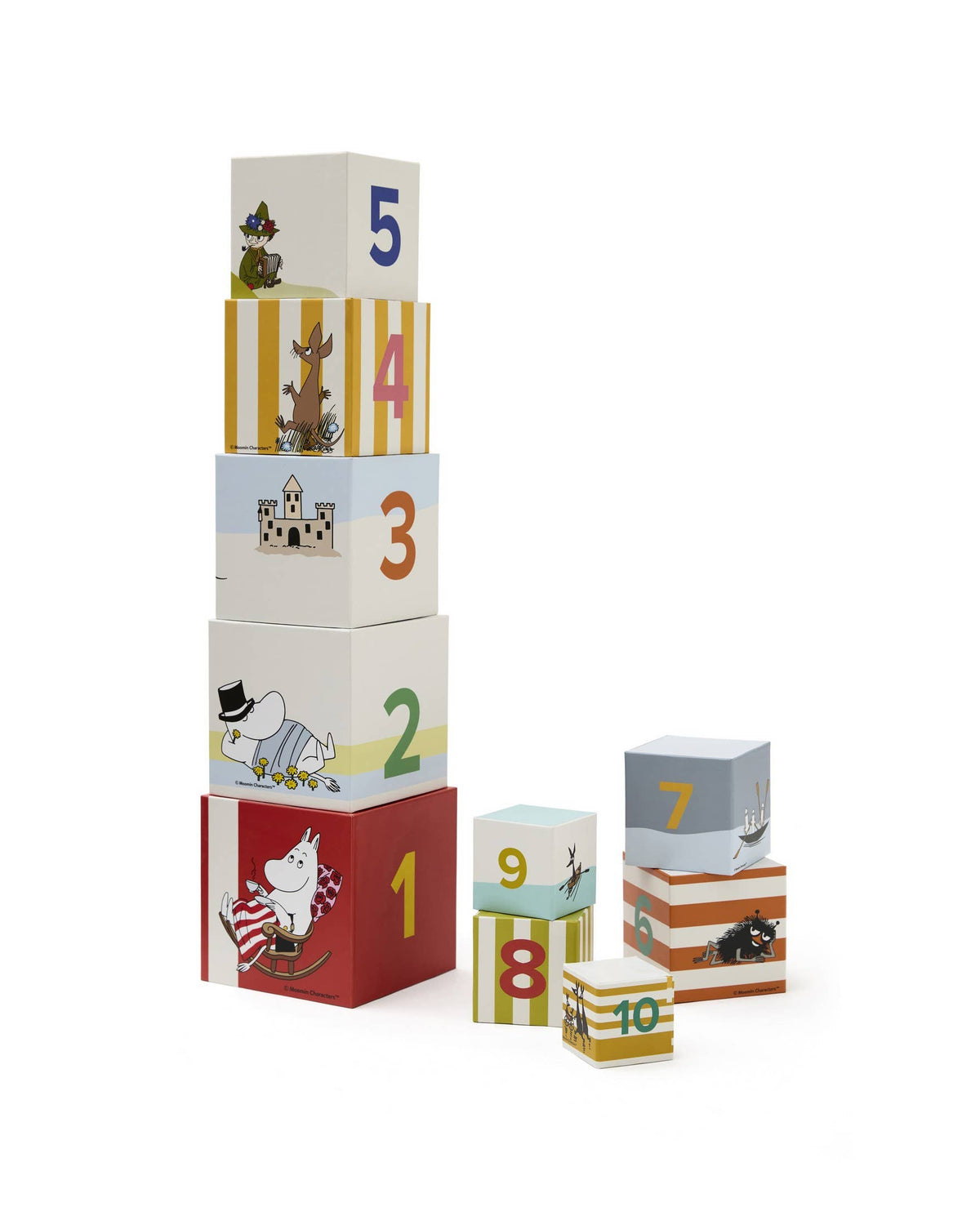 Stapelpyramide Mumin von Kids Concept 1-10 Würfel – 15x15x15 cm, Nohna