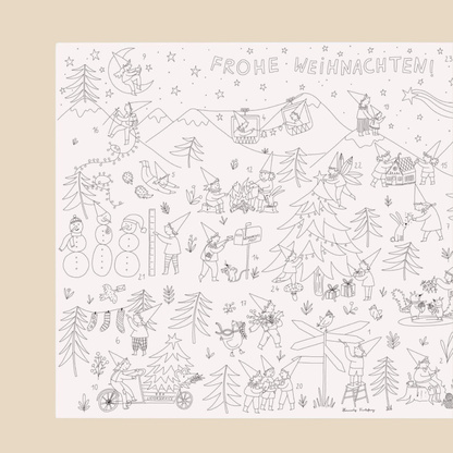 Ausmal-Adventskalender Wichtel DIN A1 von HannahsFirlefanz – Nohna