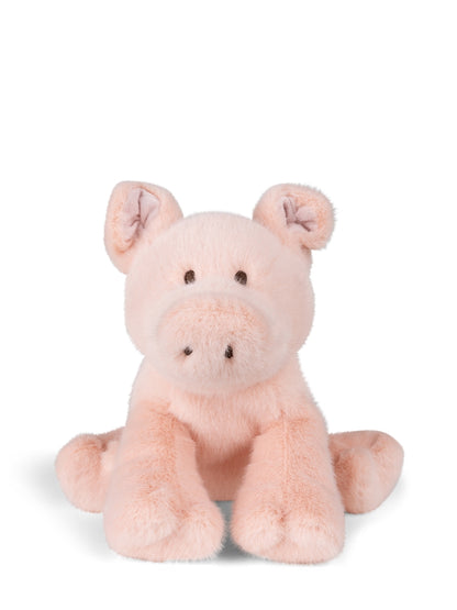 Kuscheltier Paddy Schwein in Pink von Bon Ton Toys – 25 cm, recycelter Plüsch, Frontansicht, Nohna