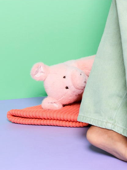 Kuscheltier Paddy Schwein in Pink von Bon Ton Toys – 25 cm, recycelter Plüsch, Nohna
