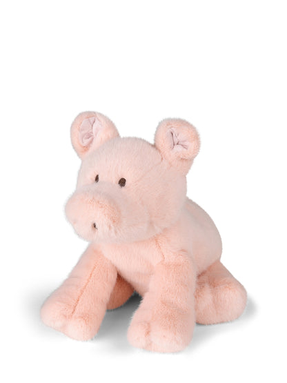 Kuscheltier Paddy Schwein in Pink von Bon Ton Toys – 25 cm, recycelter Plüsch, Seitenansicht, Nohna