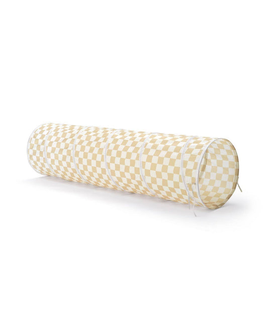 Spieltunnel Karo Gelb von Kids Concept – faltbar, 180 cm, Nohna