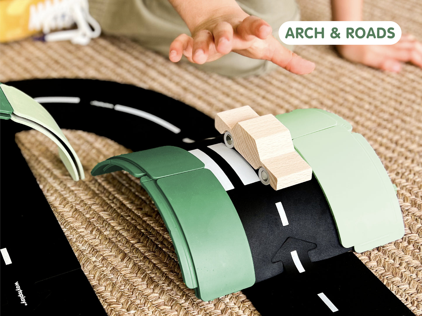 Arches Starter Set von waytoplay – Bauspielzeug aus recyceltem Kunststoff - Arch & Roads - Nohna