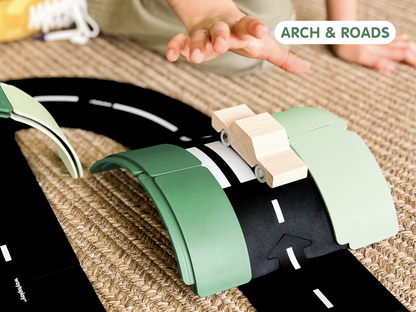 Arches Creator Set von waytoplay mit 36 Bögen aus recyceltem Kunststoff –Arch & Roads - Nohna