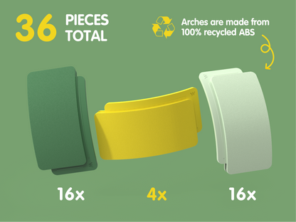 Arches Creator Set von waytoplay mit 36 Bögen aus recyceltem Kunststoff – 36 Teile - Nohna