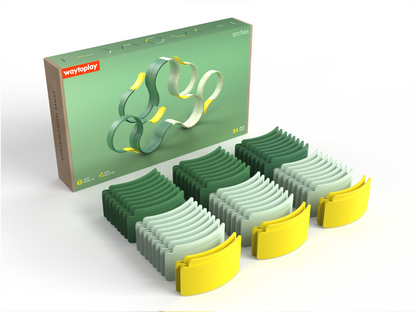 Arches Builder Set von waytoplay mit 54 Bögen aus recyceltem Kunststoff – Nohna