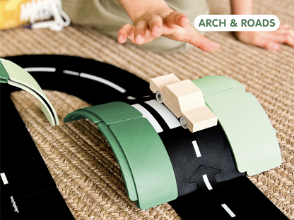 Arches Builder Set von waytoplay mit 54 Bögen aus recyceltem Kunststoff – Arch & Roads - Nohna