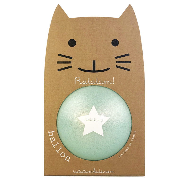 Glitzerball 22 cm von Ratatam in Mint – Verpackung - Nohna
