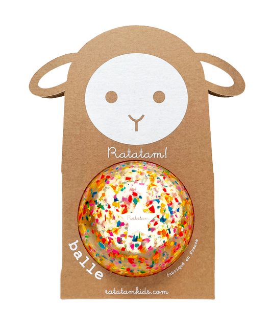 Konfettiball Multicolor von Ratatam in 10 cm  – Verpackung -  Nohna