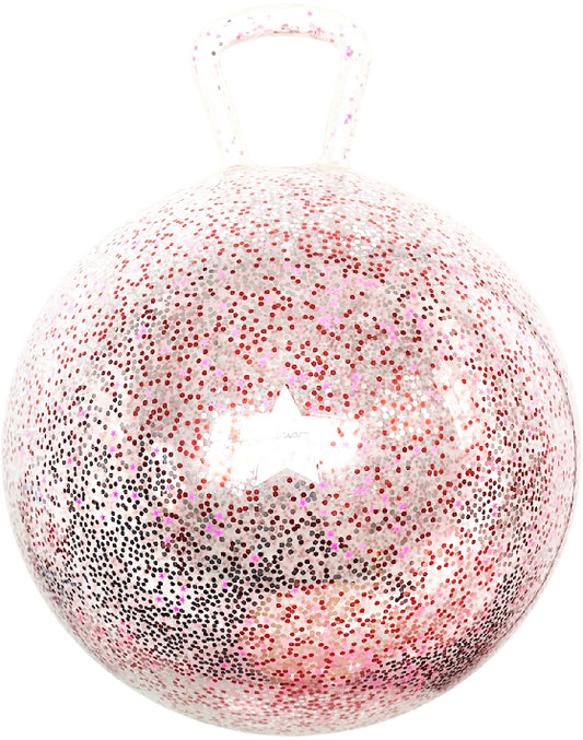 Hüpfball Pailletten in Rosa von Ratatam – transparent mit schwimmenden Pailletten, Nohna