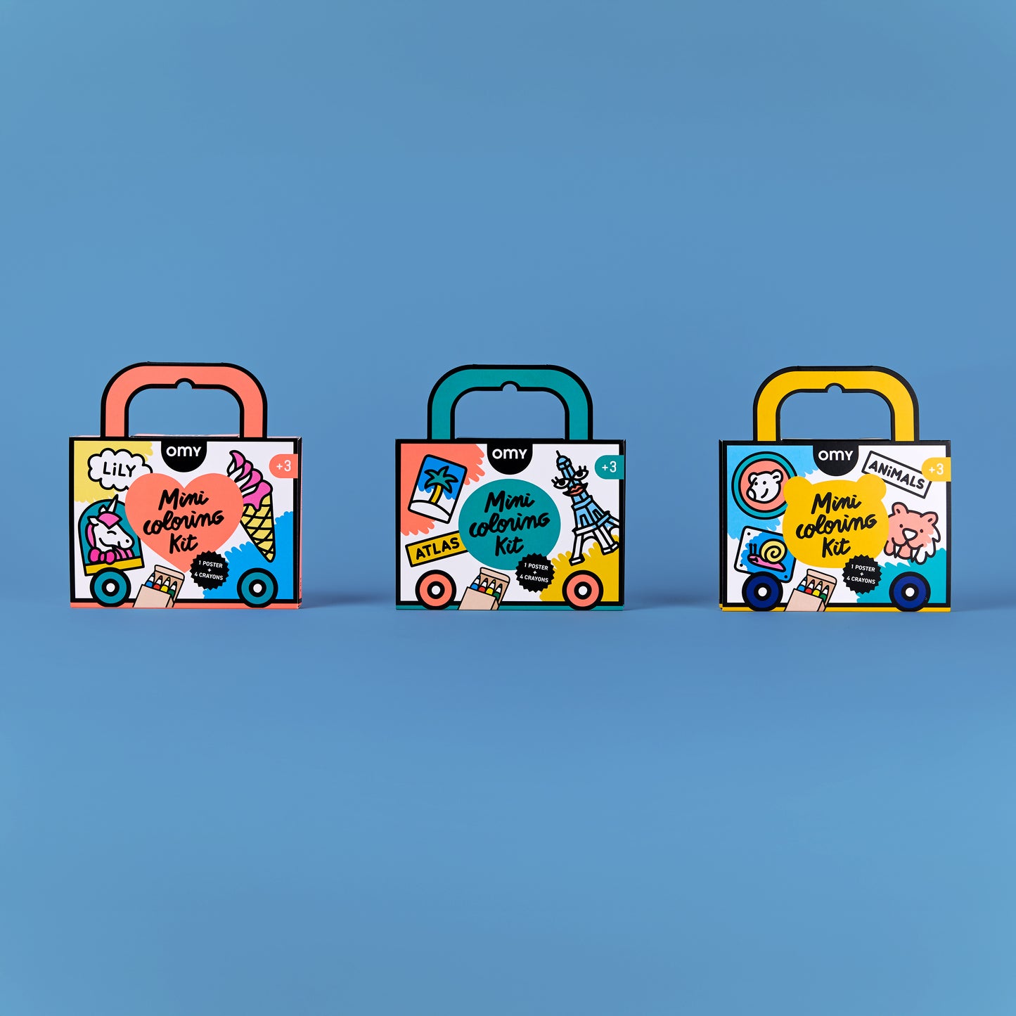 Mini Malset für Kinder von OMY in 3 Motiven – Atlas, Lily & Tiere, Nohna