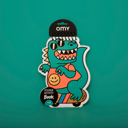 Sticker Aktivitätsbuch von OMY in 3 Motiven – Dinos - Vorderseite - Nohna