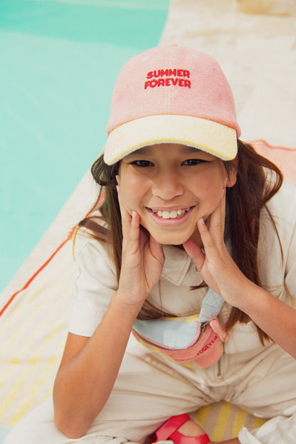 Kindercap Summer Forever in Rosa von Chamaye – Mädchen - Nohna