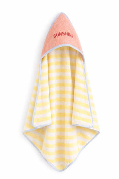 Baby Badetuch Summer Forever in Gelb mit Kapuze von Chamaye – Nohna