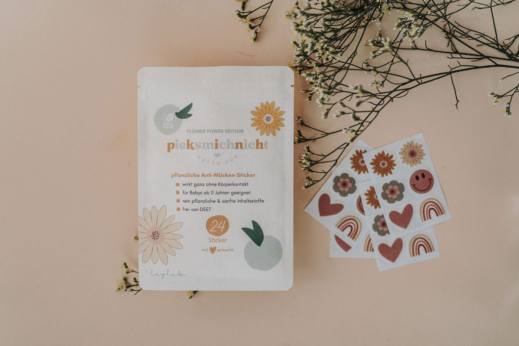 Anti-Mücken-Sticker Flower Power Edition  – pieksmichnicht, Nohna