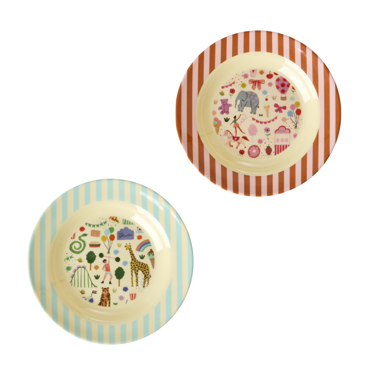 Kinder Schüssel Fun Fair Print von RICE by RICE in Mint & Pink – Nohna