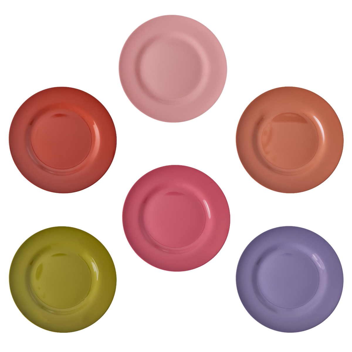 Teller einfarbig von RICE by RICE in Olive, Terracotta, Rot, Lila, Pink & Rosa – Nohna