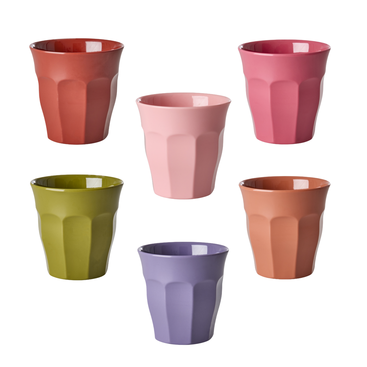 Becher einfarbig von RICE by RICE in Olive, Terracotta, Rot, Lila, Pink & Rosa – Nohna