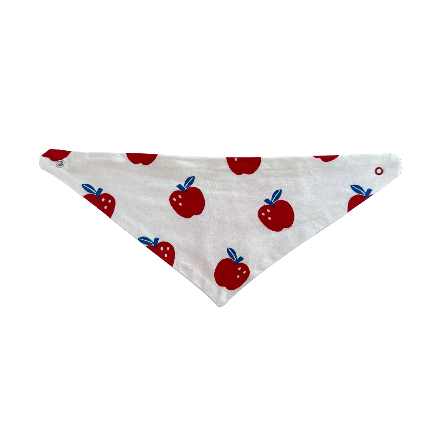 Selbstgenähtes Halstuch mit Apfel-Muster und Druckknopf von Nohna
