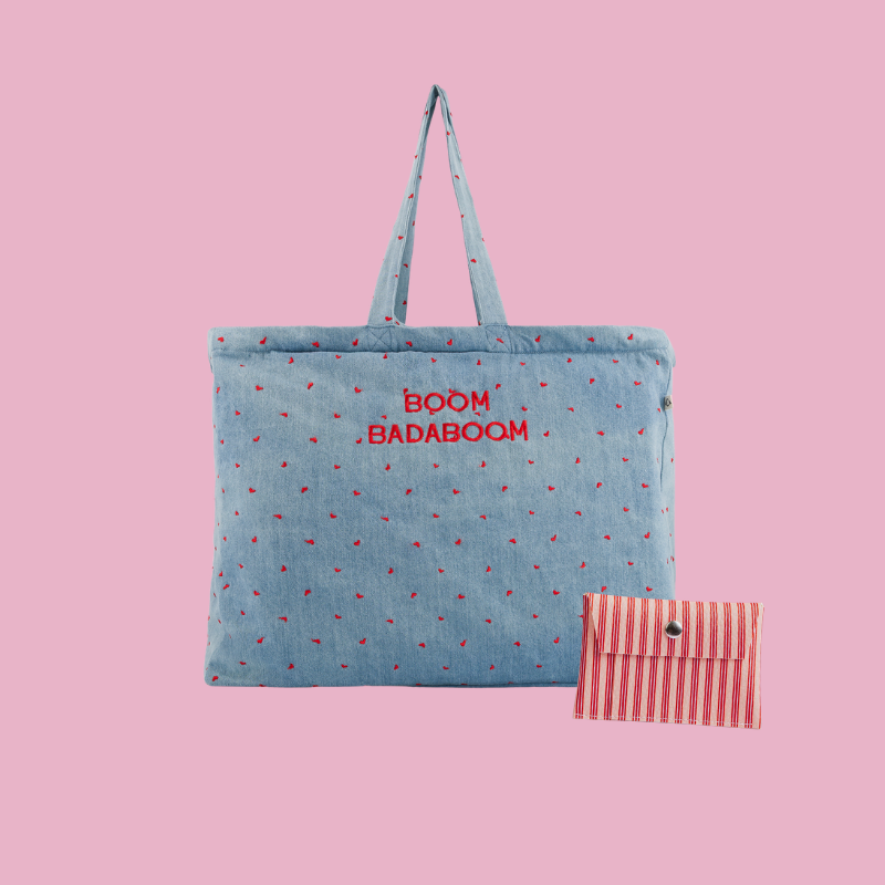 Ready to Go Set mit Boom Badaboom Tasche und Kartenetui in Koralle – Nohna