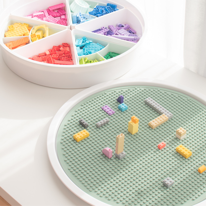 Beidseitige Sensorik Bauplatte von Inspire My Play Smoke Green - kleine Bausteine – Nohna