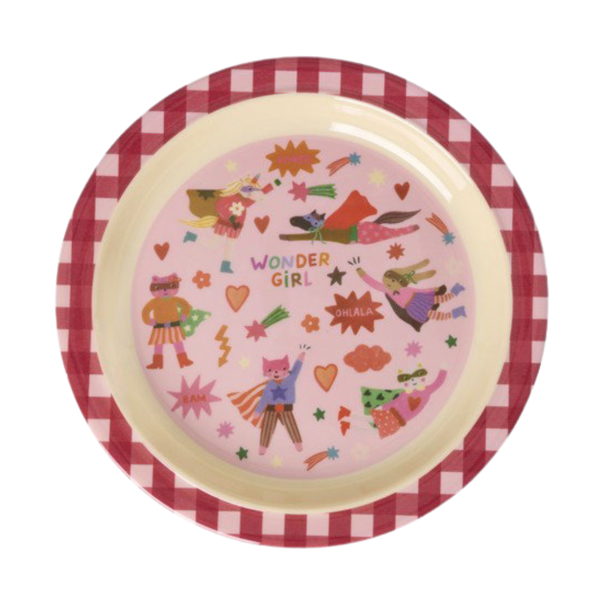 Kinder Teller von RICE by RICE in Hero Pink – Nohna