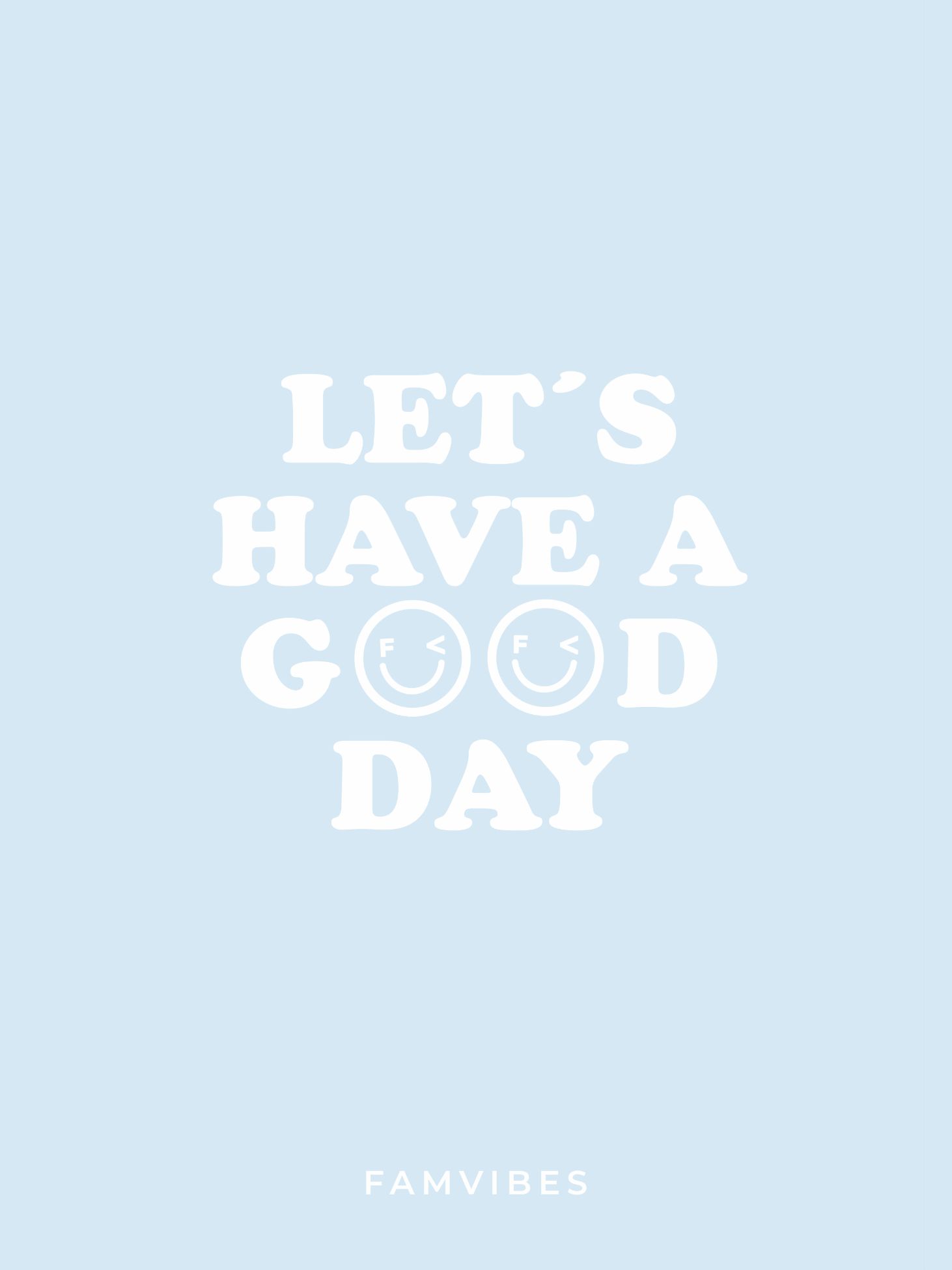 GOOD DAY Sweatshirt Baby & Kids in Pastellblau mit Statement-Print - Print – Nohna