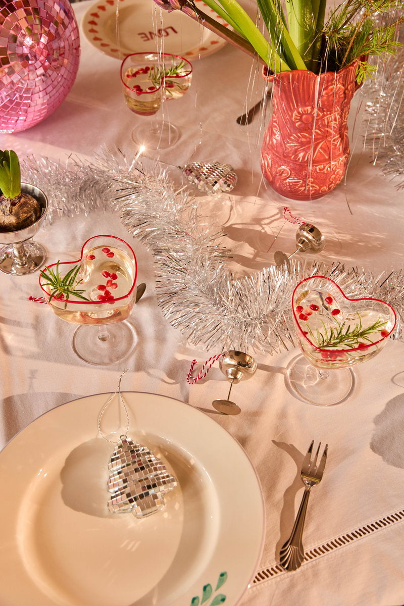 Disco Tannenbaum Silber Klein von RICE by RICE – Weihnachtsornament, Nohna