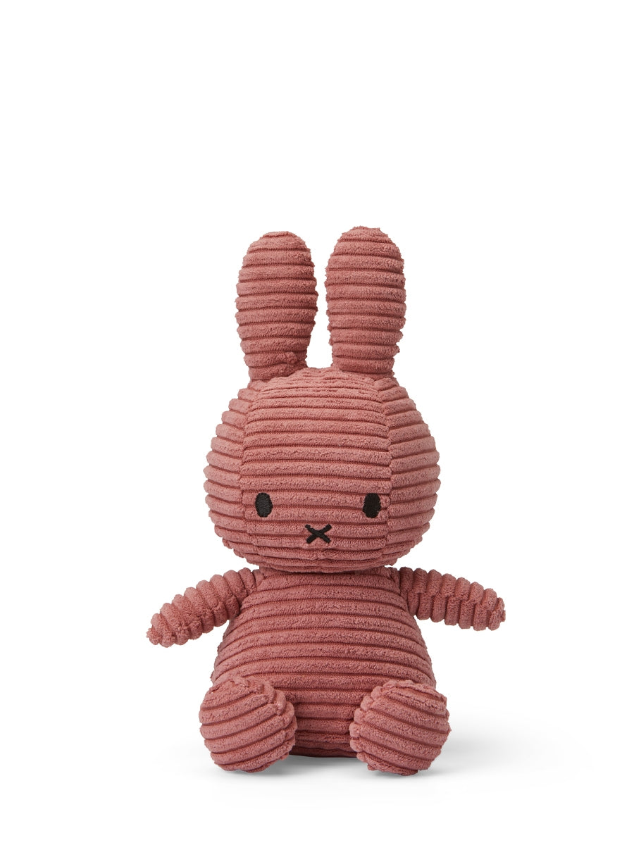 Miffy Kuscheltier Cord in Dusty Rose von Bon Ton Toys – 23 cm, recycelter Plüsch, Nohna