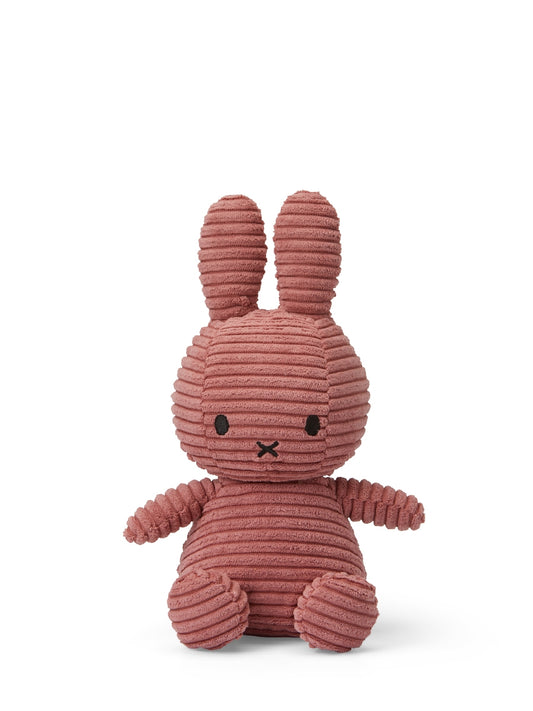 Miffy Kuscheltier Cord in Dusty Rose von Bon Ton Toys – 23 cm, recycelter Plüsch, Nohna