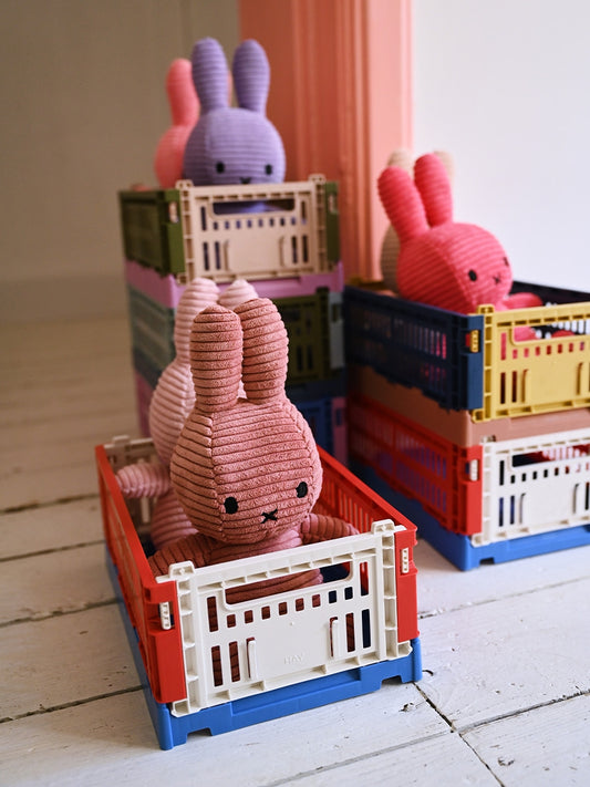 Miffy Kuscheltier Cord in Dusty Rose von Bon Ton Toys – 23 cm, recycelter Plüsch, in Kiste, Nohna